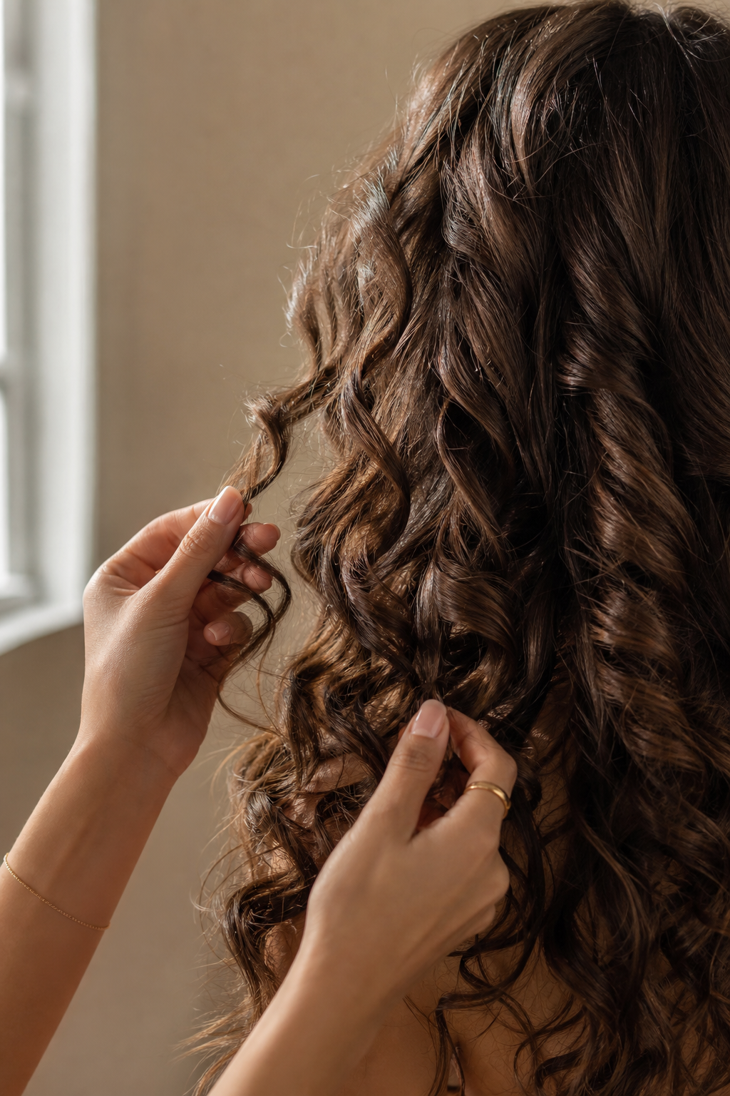 Les boucles anglaises donnent du mouvement aux cheveux