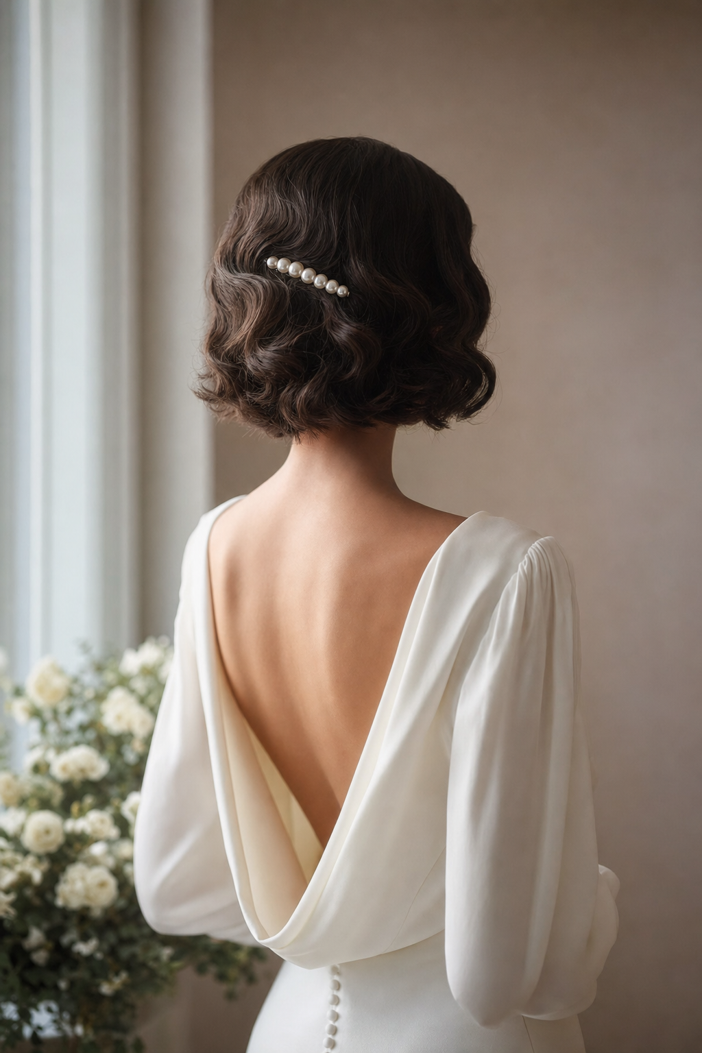 La coiffure cheveux courts pour un mariage assume la coupe