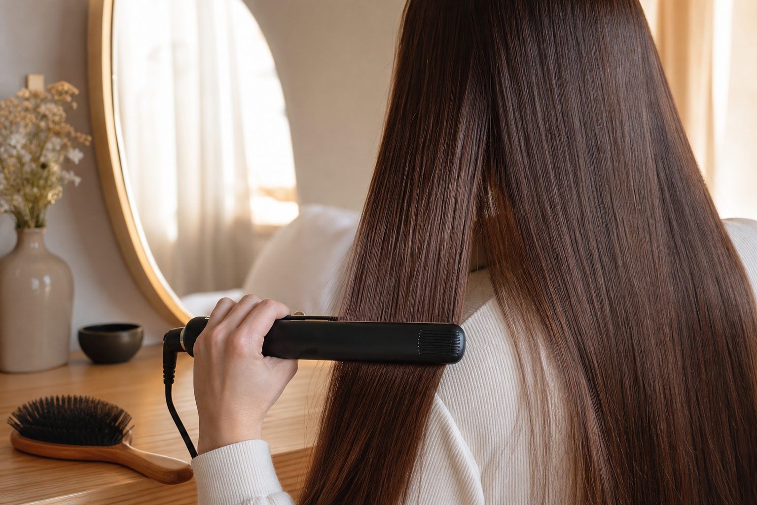 Faut-il lisser davantage des cheveux déjà lisses ?