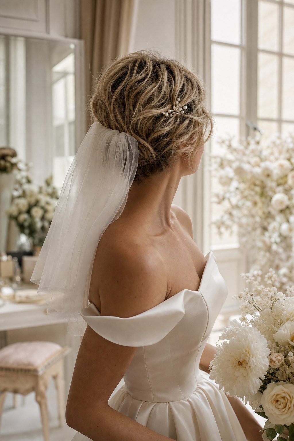 Construire une signature de mariée cohérente avec sa coupe courte