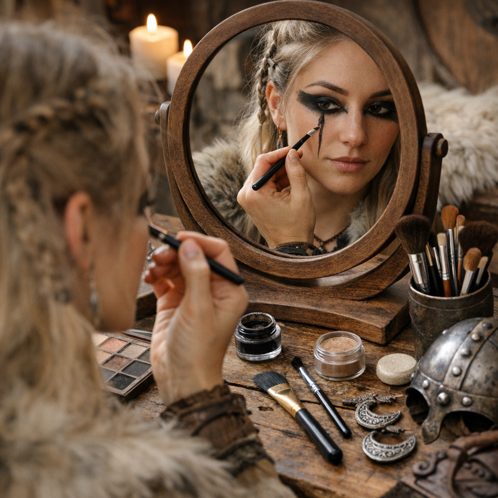 Guide étape par étape&nbsp;: réaliser un maquillage Viking femme simple