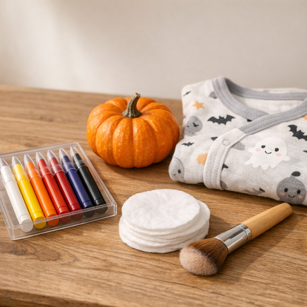 Le Maquillage Halloween pour bébé doit rester très léger