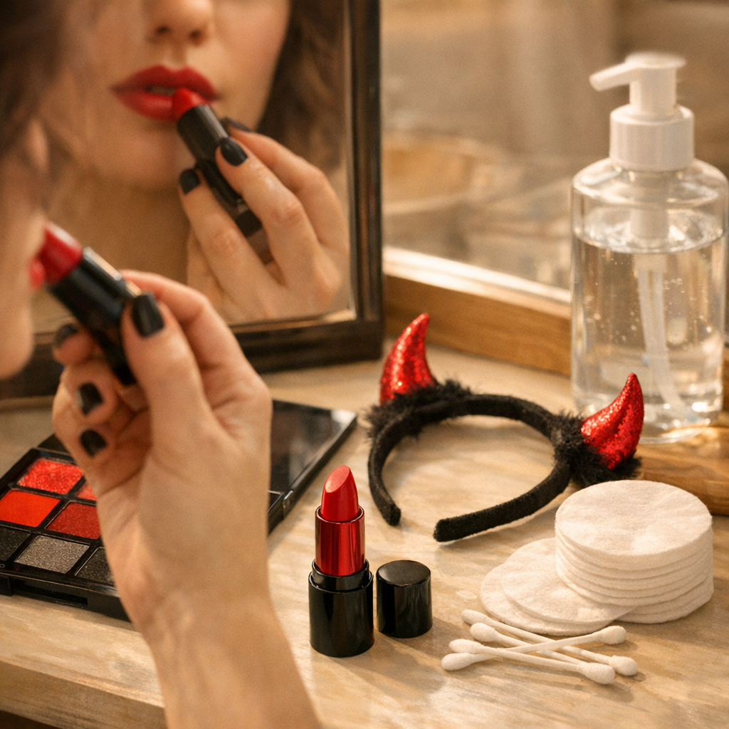 Un Maquillage Halloween de Diable : Tuto Facile, idées et soins