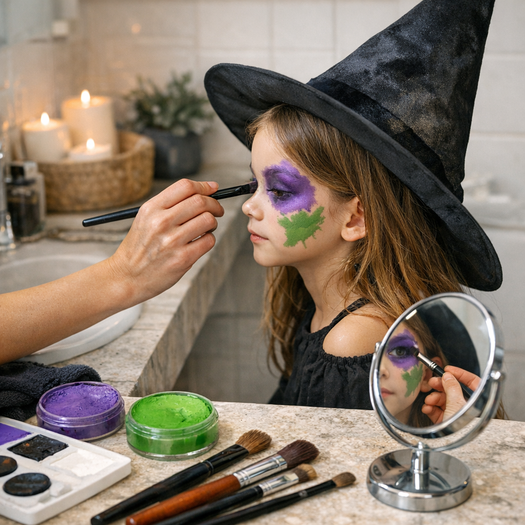 Le Maquillage d’Halloween pour fille en Sorcière : 6 étapes douces