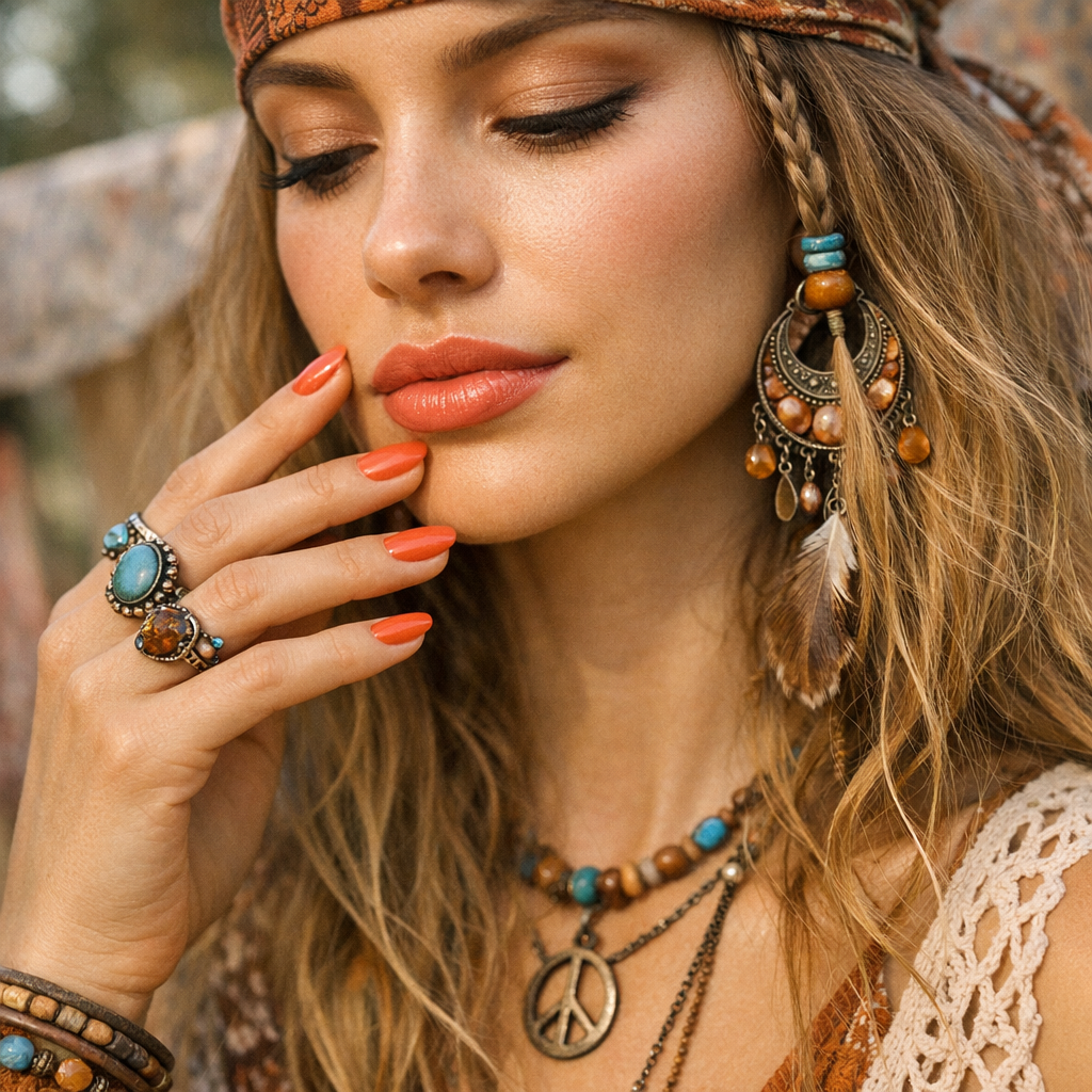 Lèvres, ongles, coiffure et accessoires : la touche rétro qui équilibre tout