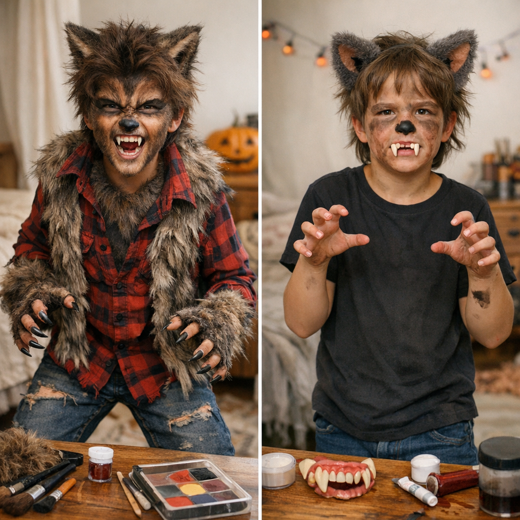 Inspiration maquillage loup-garou : tenue, version enfant et erreurs à éviter