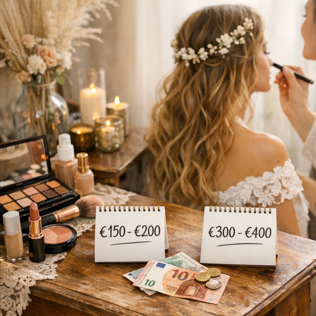 Prix d’un maquillage de mariée bohème chic : les fourchettes à comparer