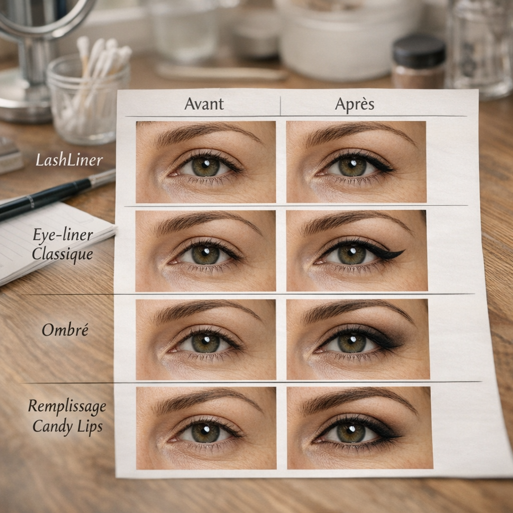 Prix maquillage permanent yeux&nbsp;: grille réaliste par technique et retouche