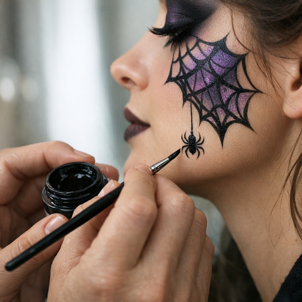 Le Maquillage Sorcière Araignée se réussit en 5 idées