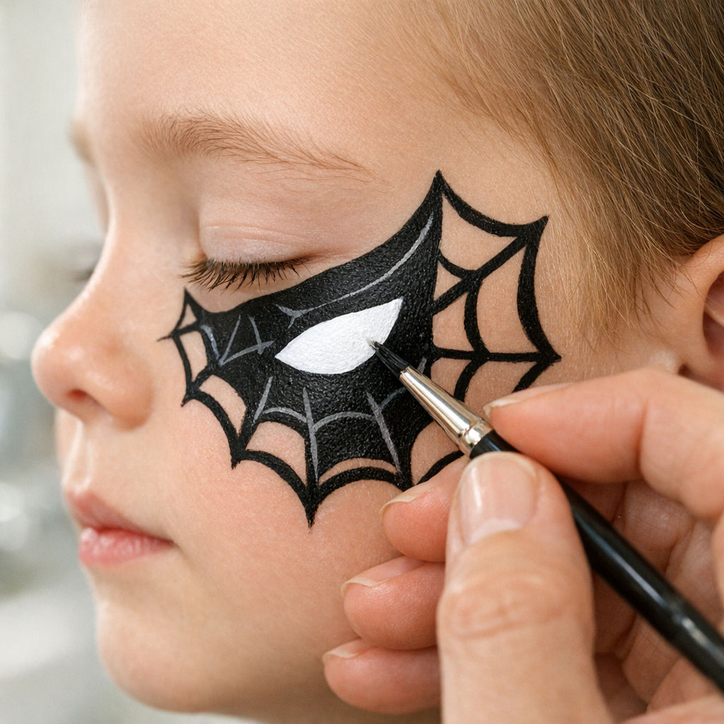Comment faire un Maquillage Spiderman noir facile ?
