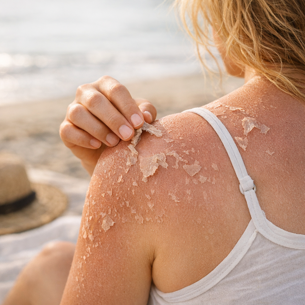 Peau qui pèle après un coup de soleil&nbsp;: combien de temps et que surveiller