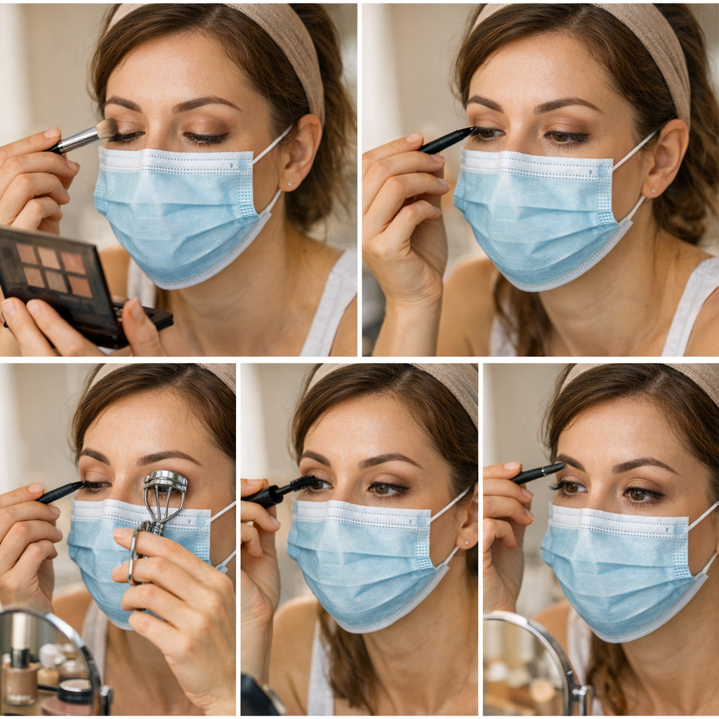 Se maquiller les yeux avec un masque&nbsp;: la routine simple en 5 étapes