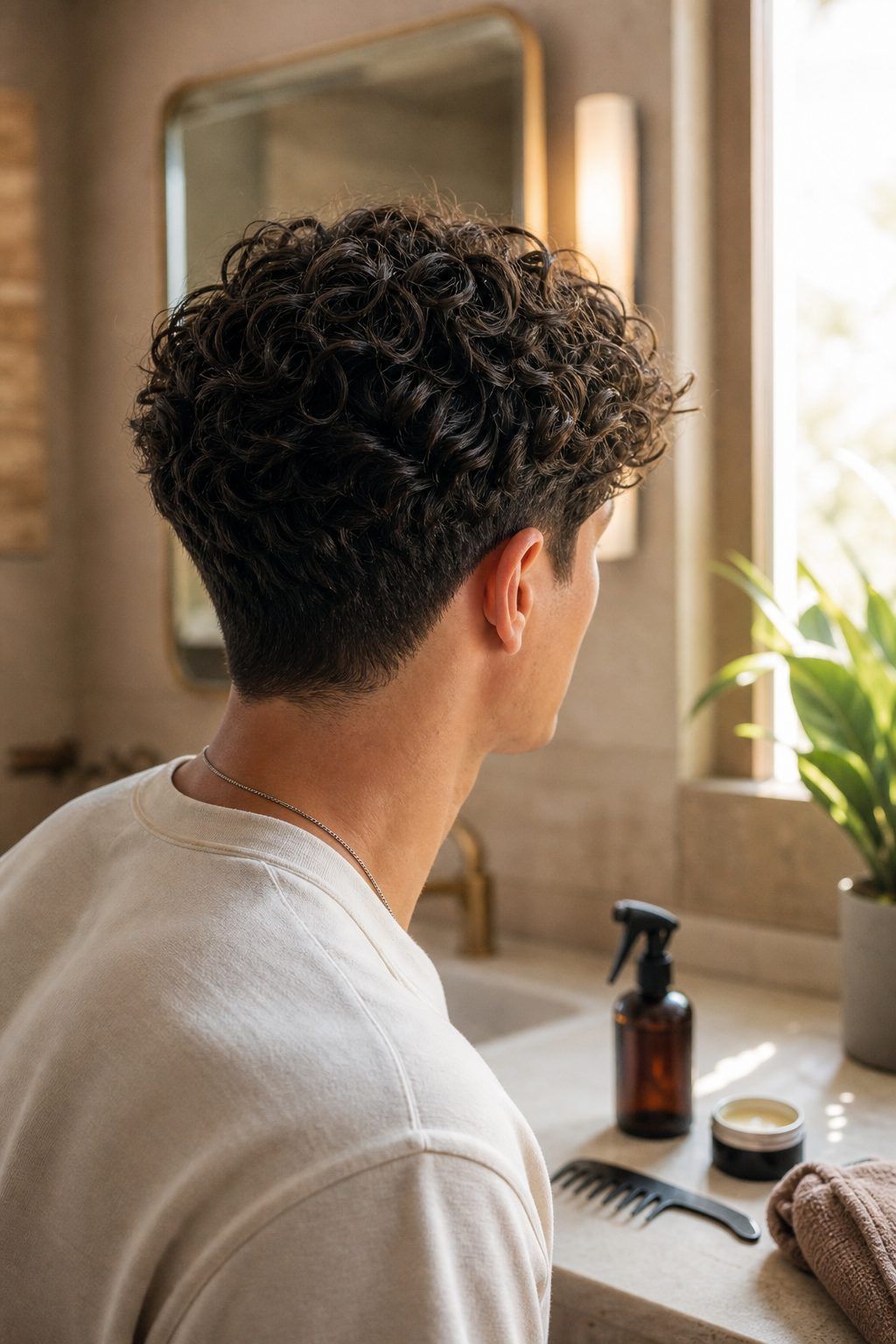 Taper mid pour cheveux bouclés : rendu et entretien